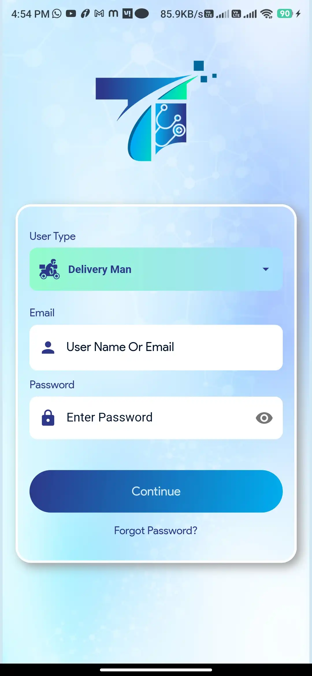 Doctor Appointment — delivery — Login