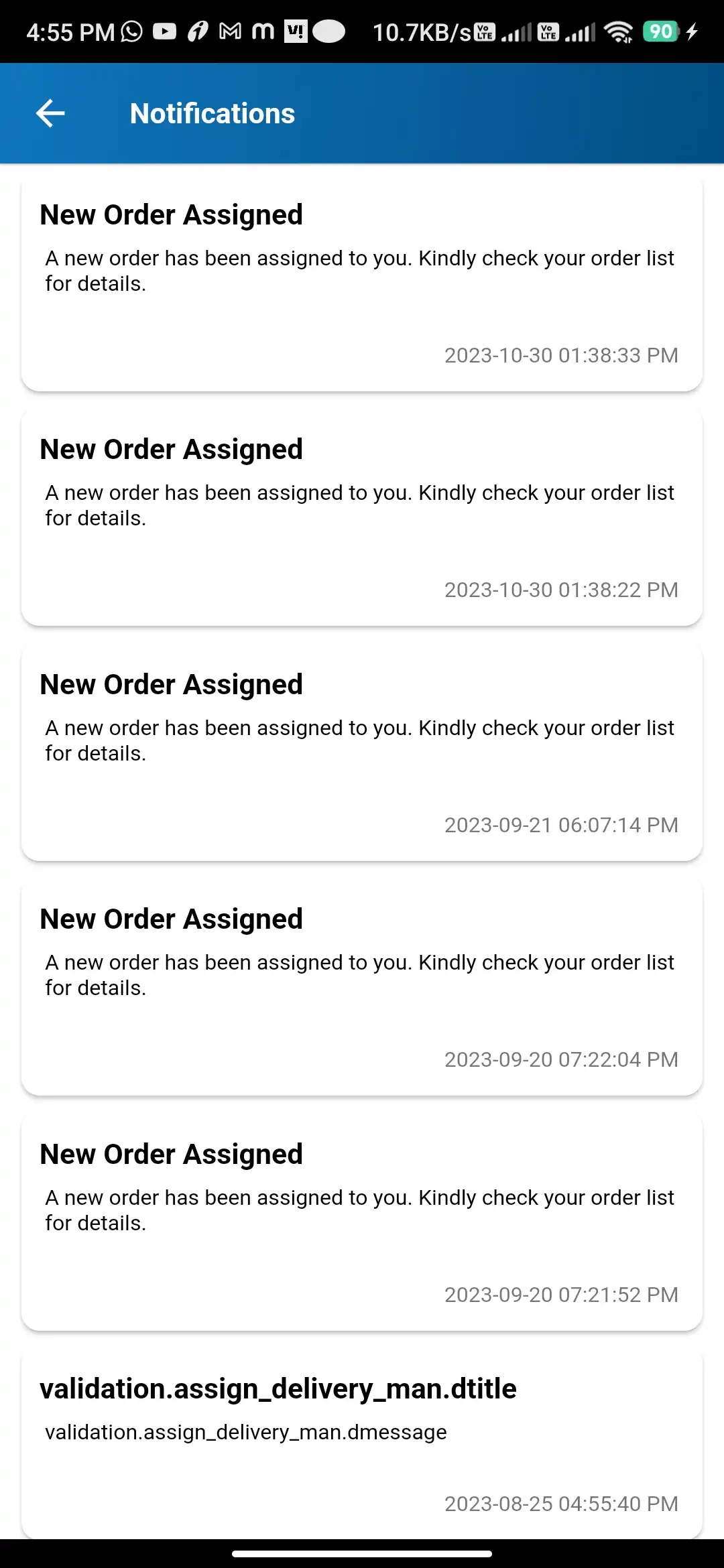 Doctor Appointment — delivery — Account