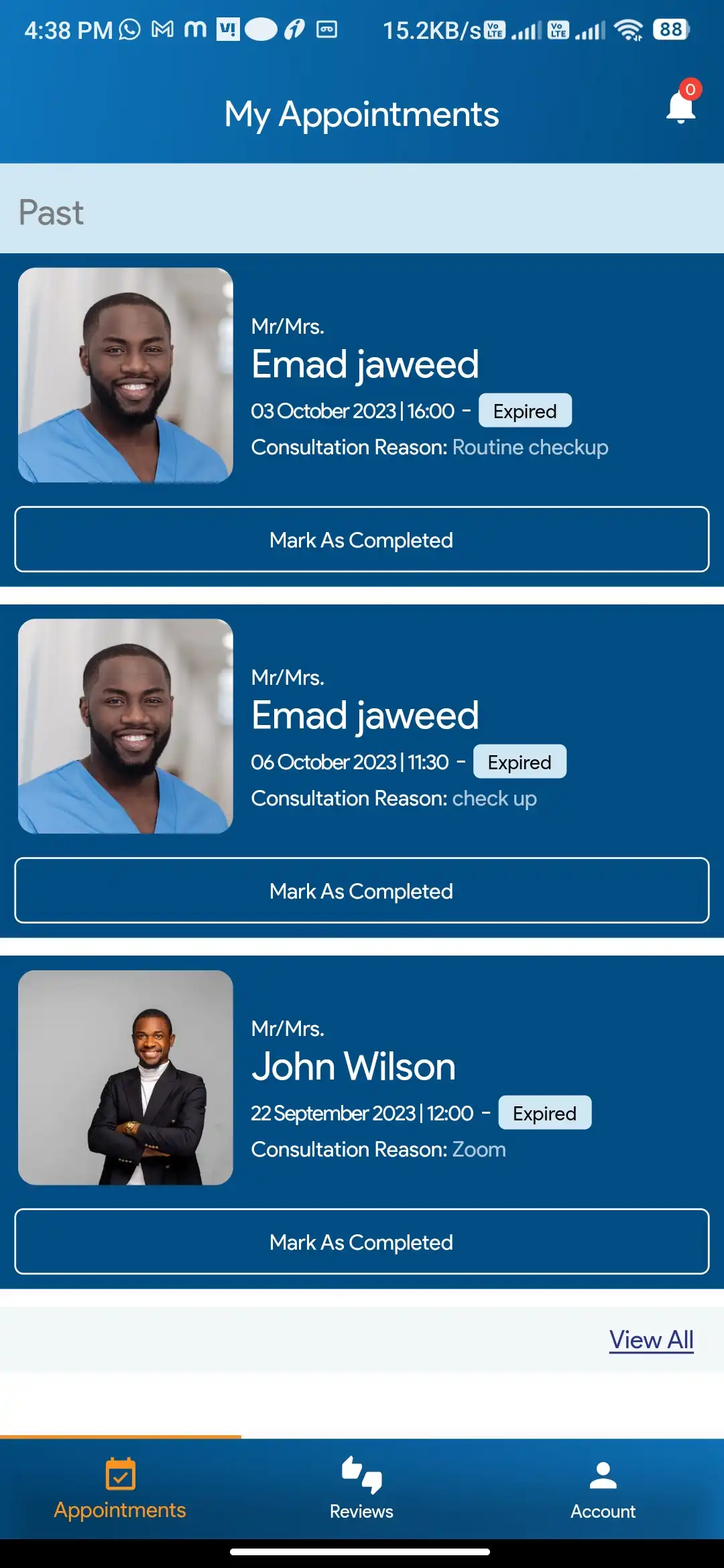 Doctor Appointment — doctor — Appointments