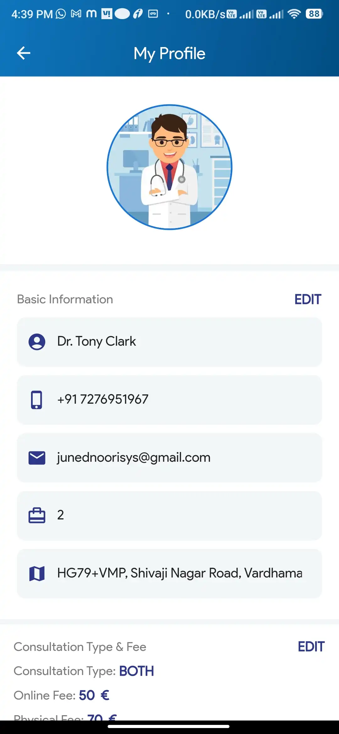 Doctor Appointment — doctor — My Profile