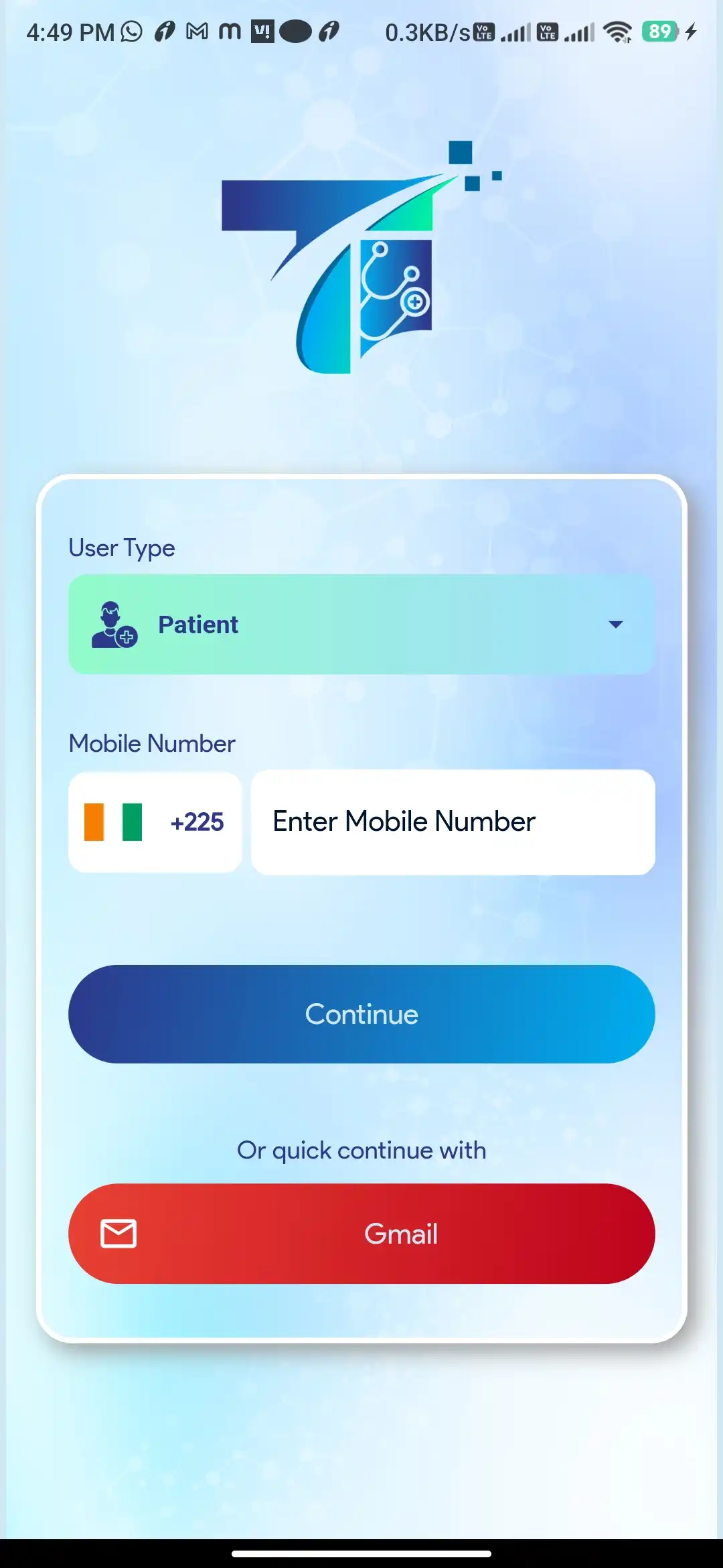 Doctor Appointment — patient — Login