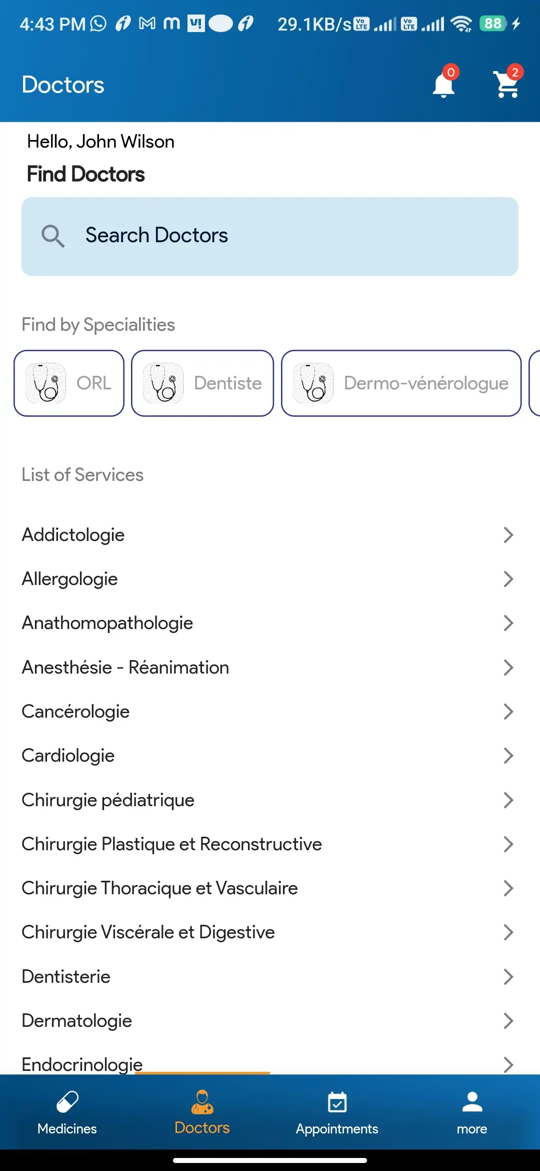 Doctor Appointment — patient — Doctors