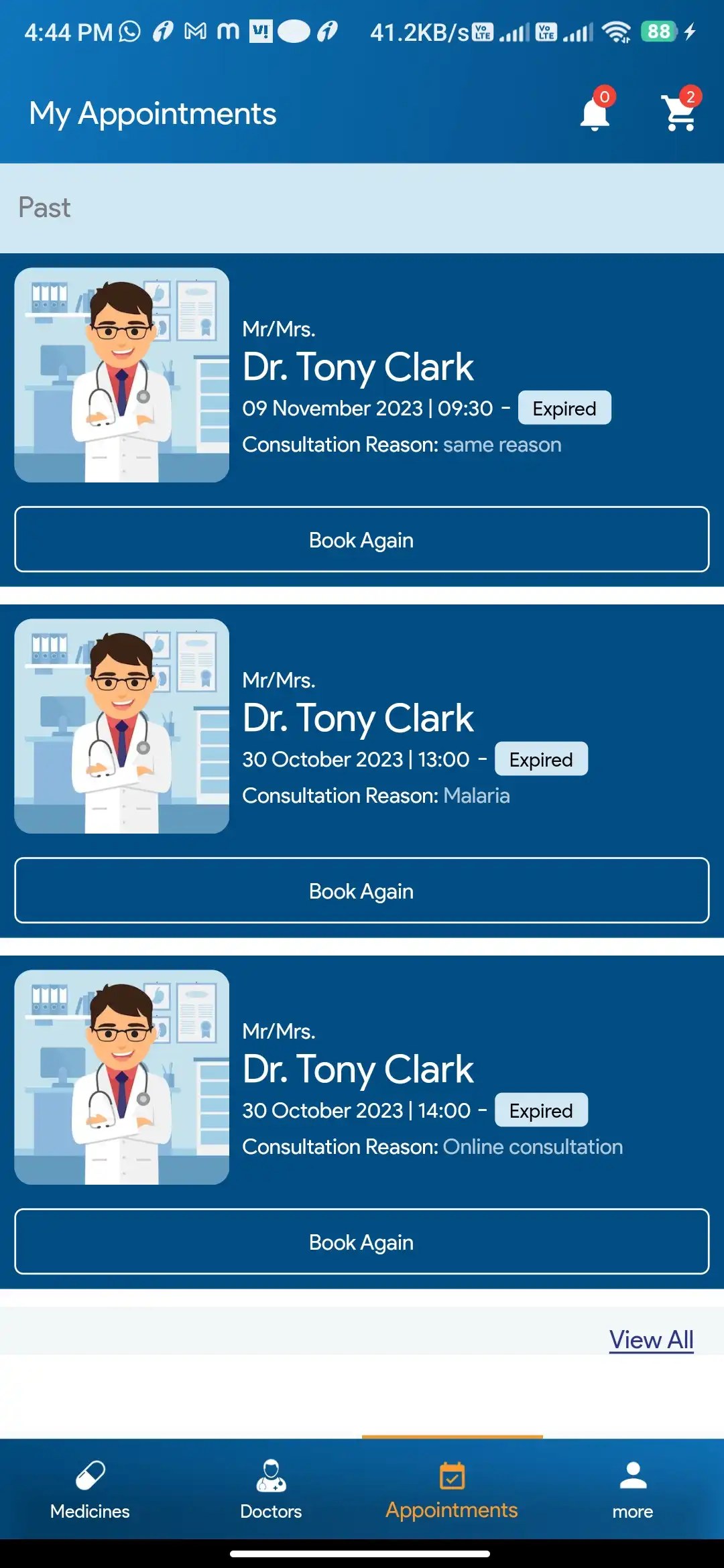 Doctor Appointment — patient — Appointments