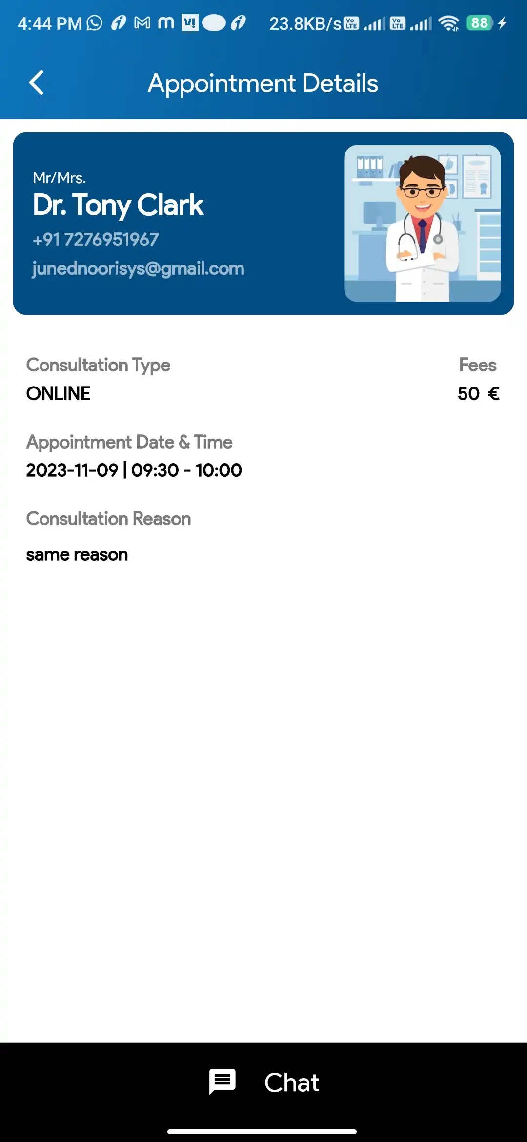 Doctor Appointment — patient — Appointment Details