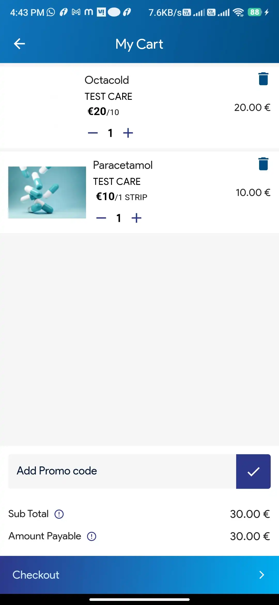 Doctor Appointment — patient — My Cart