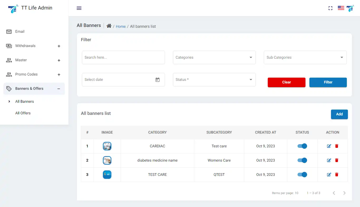 Pharmacy Ordering — admin — Banners & Offers