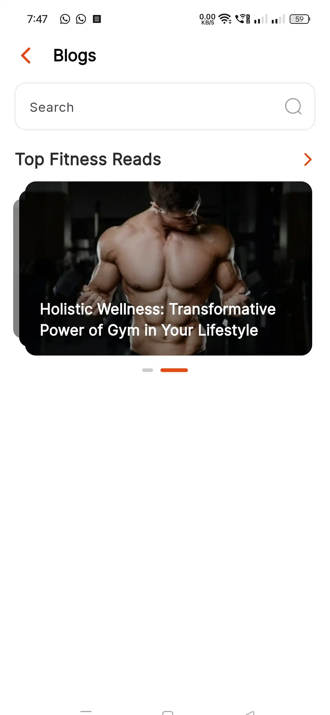 Fitness app — user — Blogs