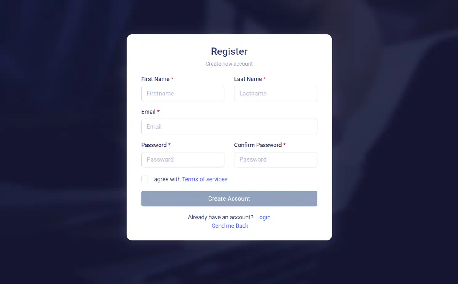 Helpdesk — user — Register