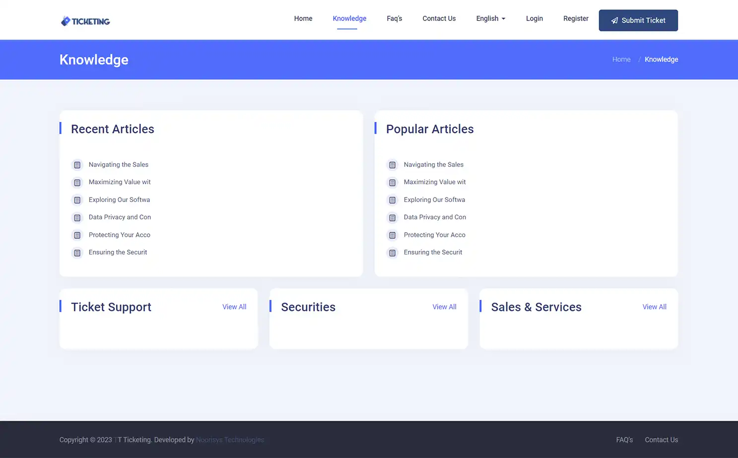 Helpdesk — user — Knowledge