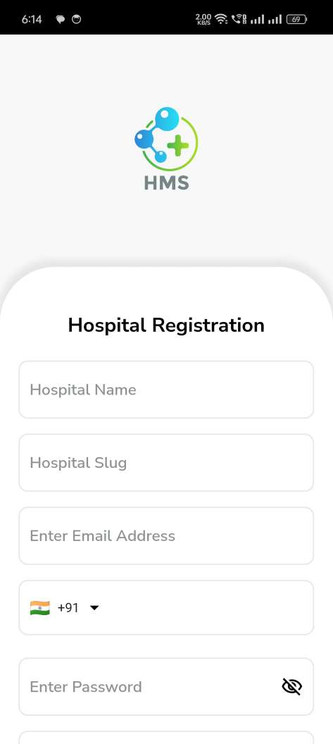 Hospital Management System — doctor app — Sign Up