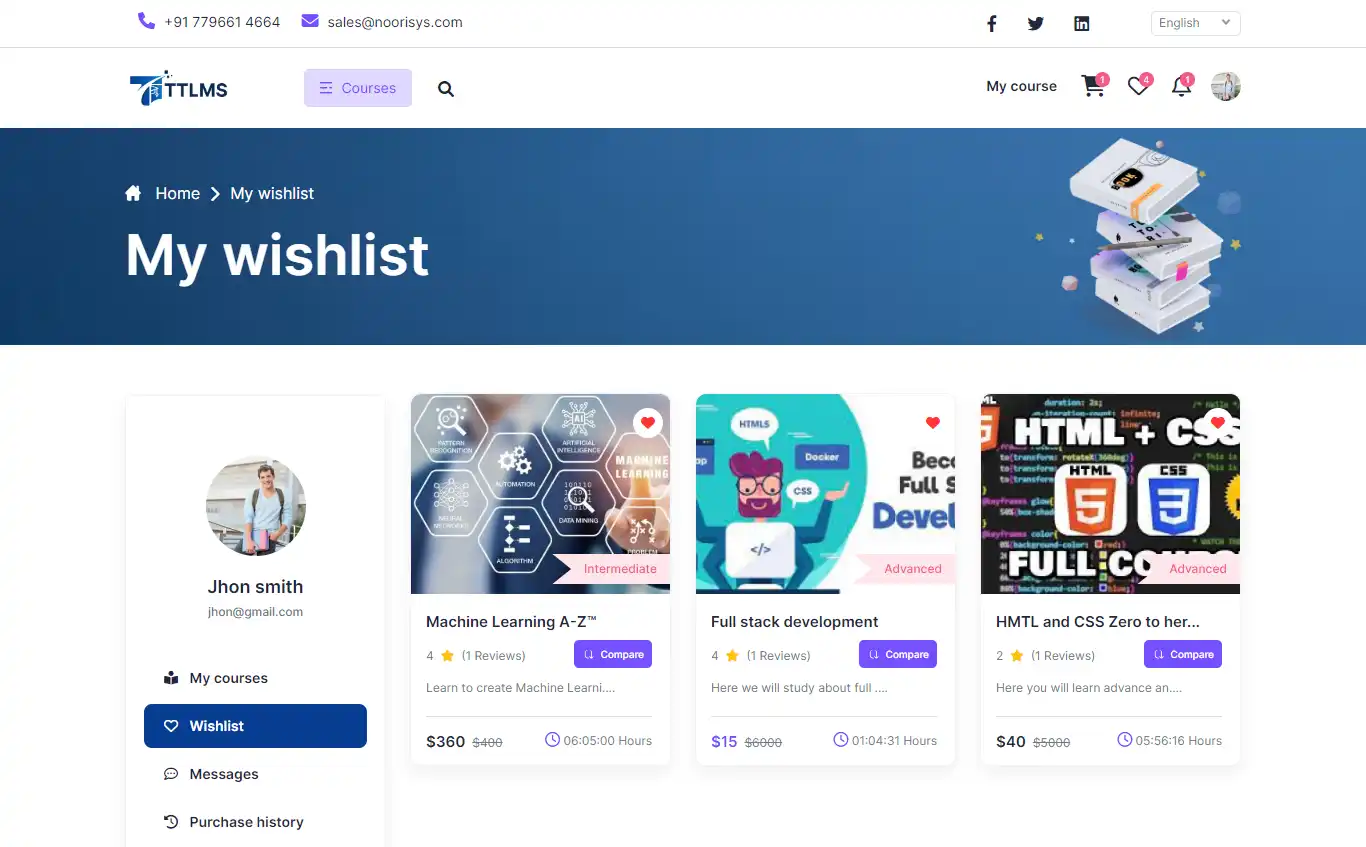 LMS — student panel — My Messages