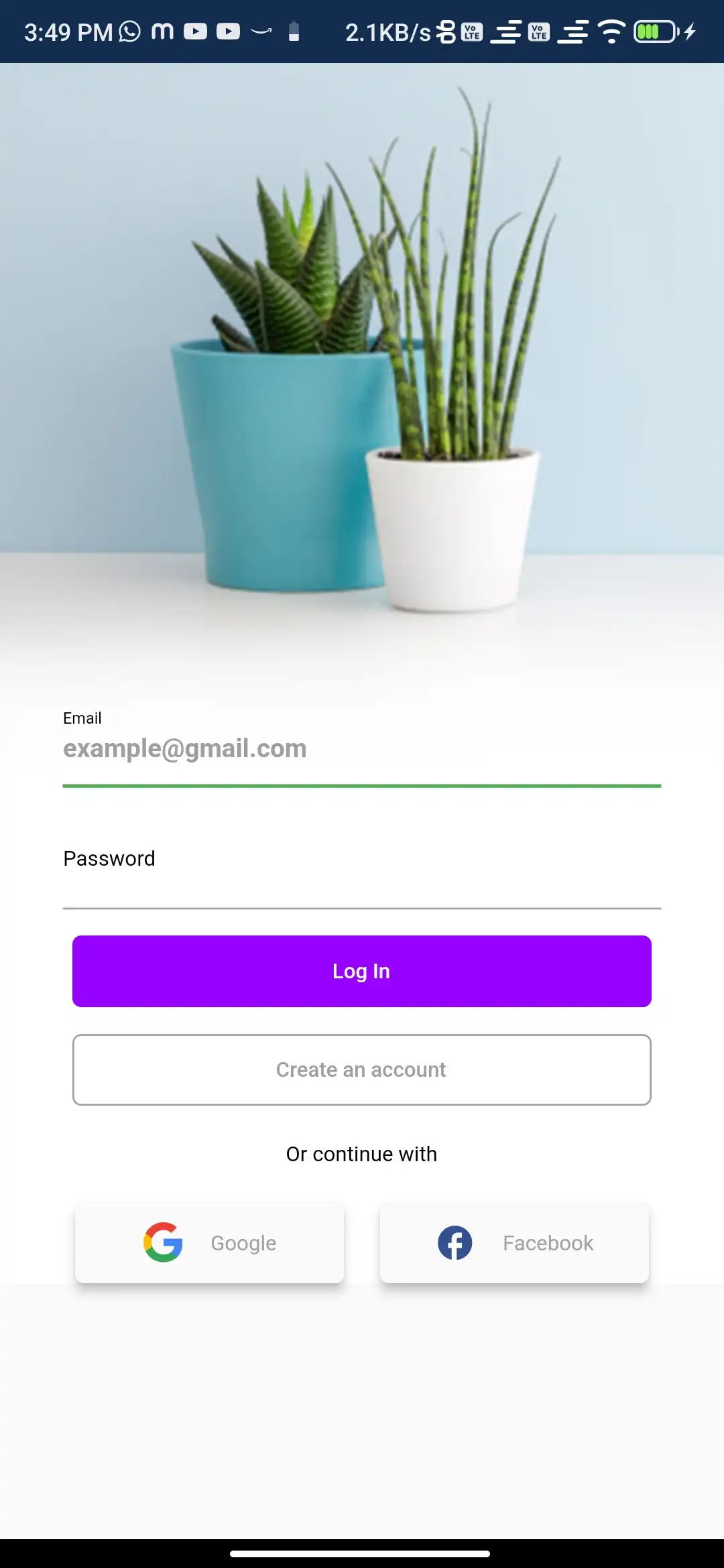 Service marketplace — user app — Login