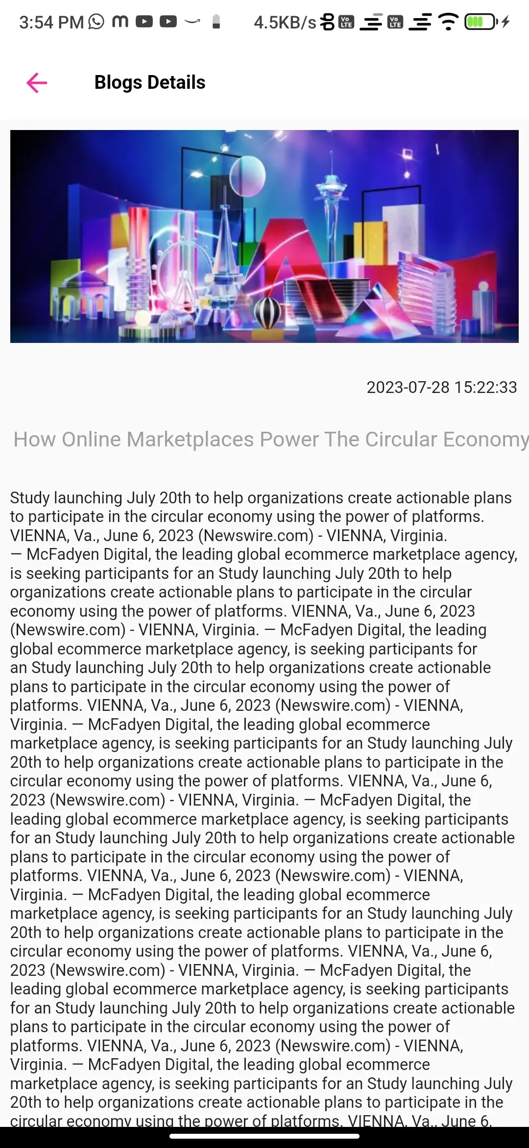 Service marketplace — user app — Blog Details