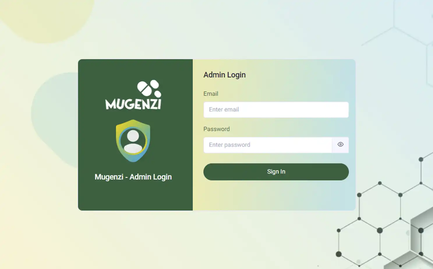 Mugenzi EMR — admin — Login