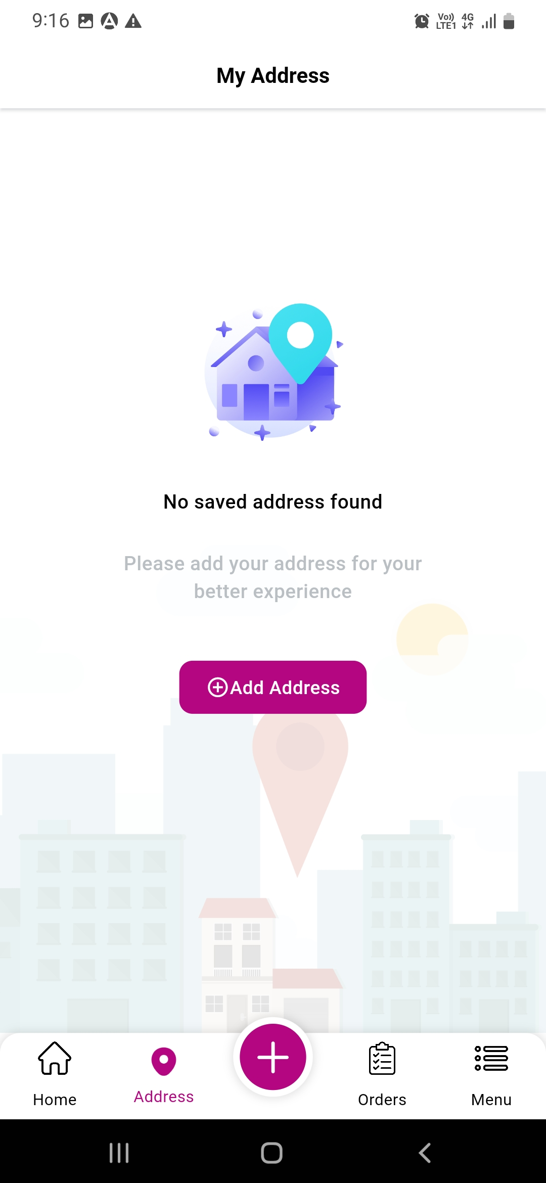 Parcel user app — Address