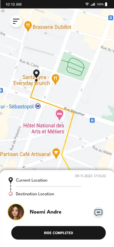 Taxi App Subscription — driver — Complete Ride