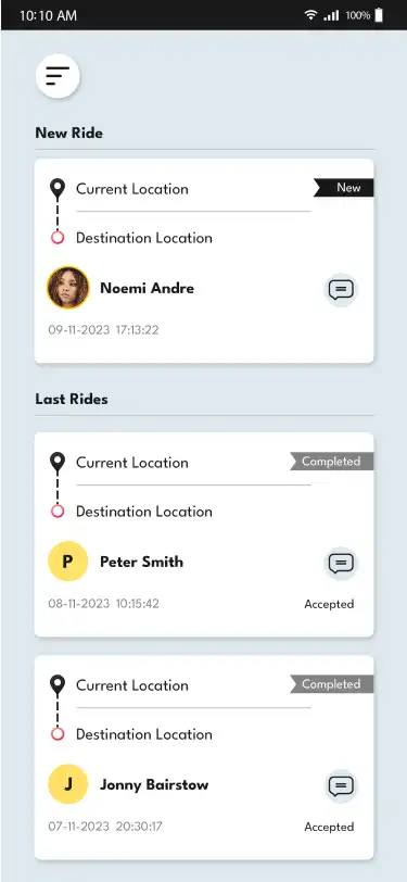 Taxi App Subscription — driver — Home