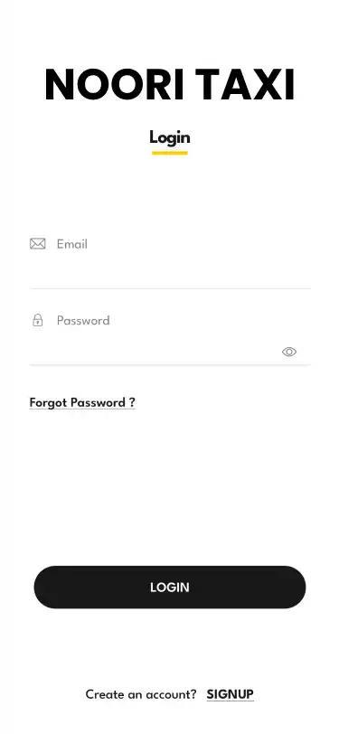 Taxi App Subscription — driver — Login