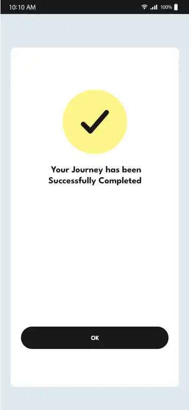 Taxi App Subscription — user — End Journey