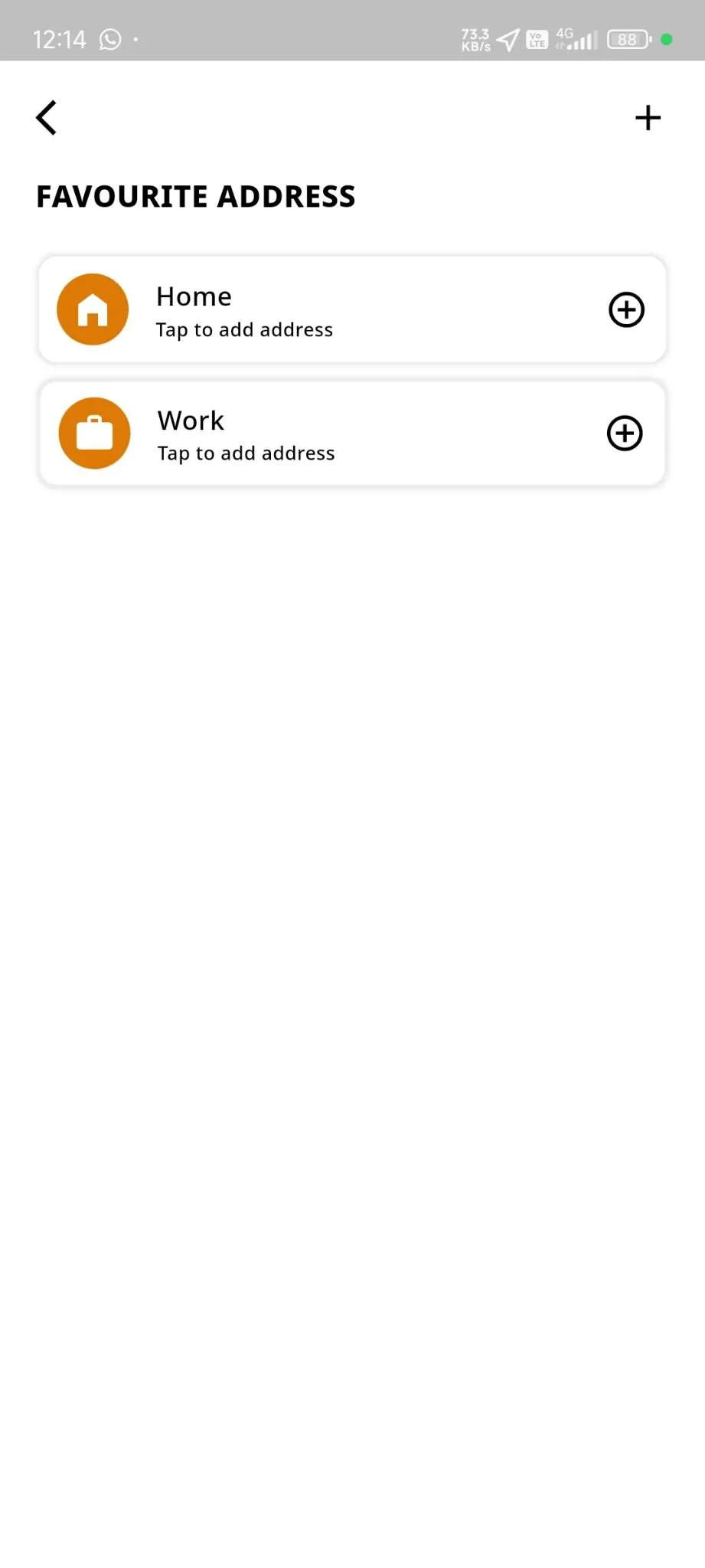 Taxi App — User App — Favorite Address