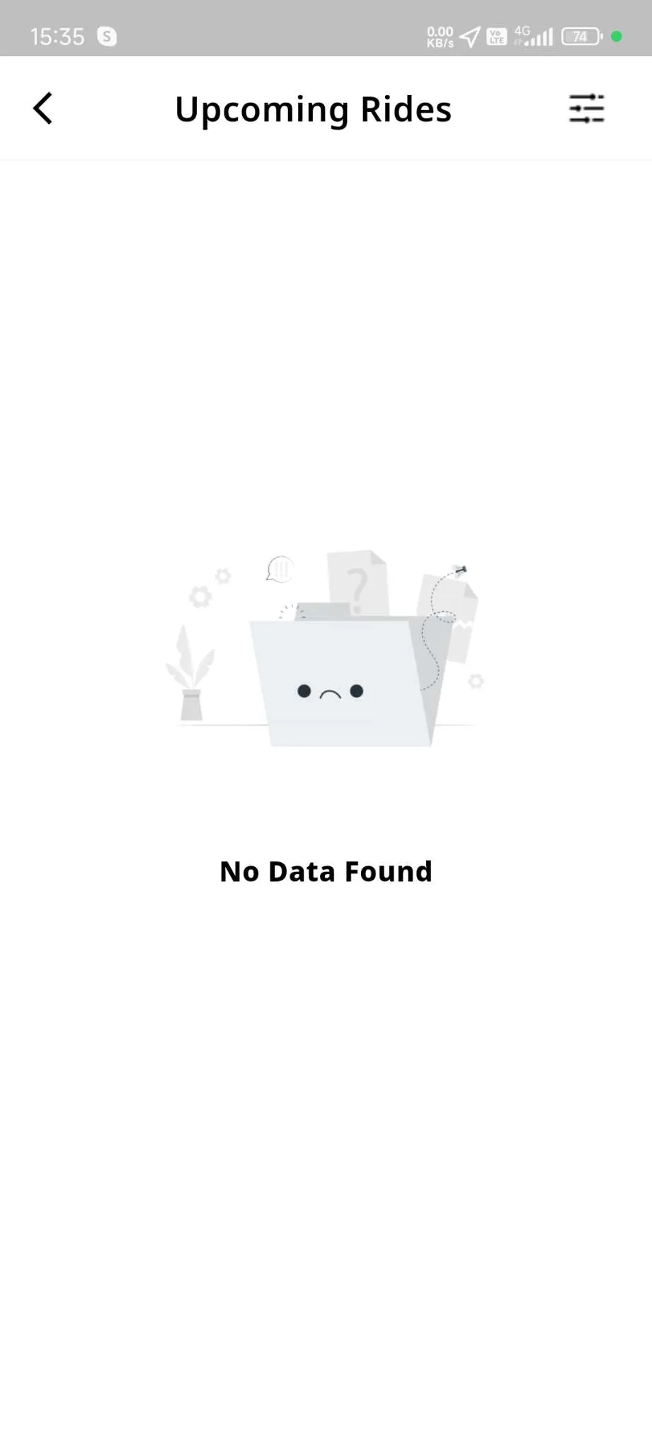 Taxi App — User App — Upcoming Rides