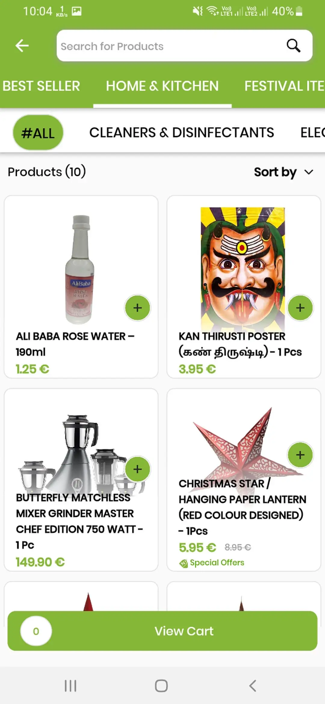 FreshCart user — Category Submenu