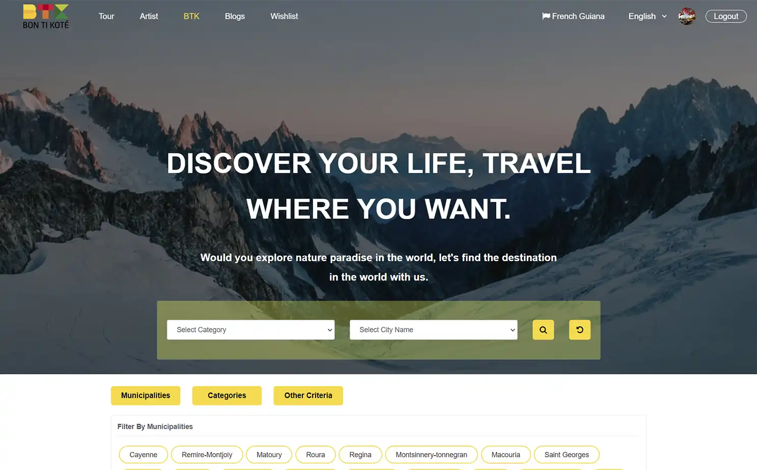 BTK user — Discover Places