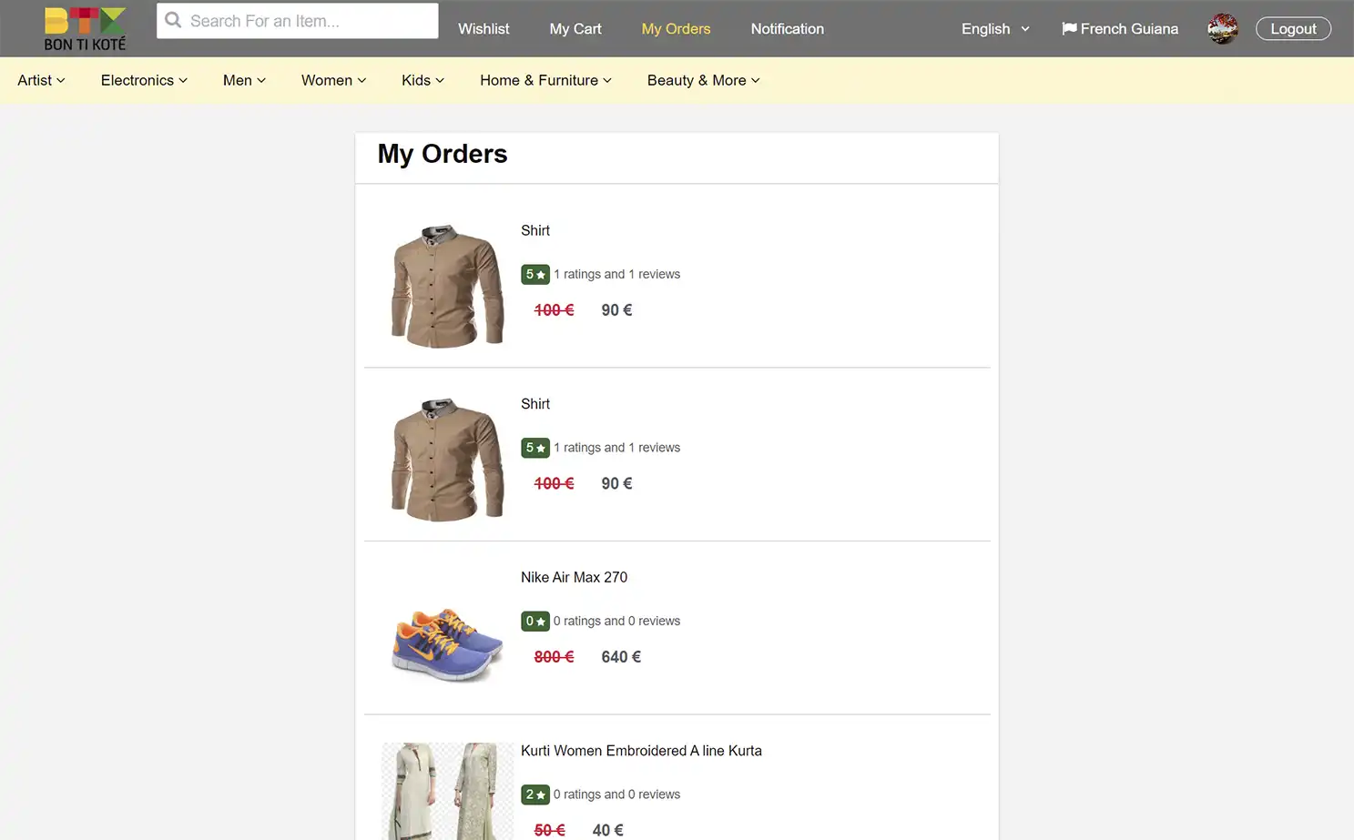 BTK user — Artist Order