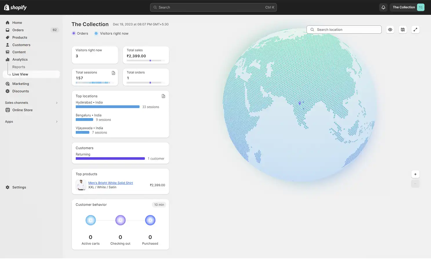 Apparel eCommerce admin — List View