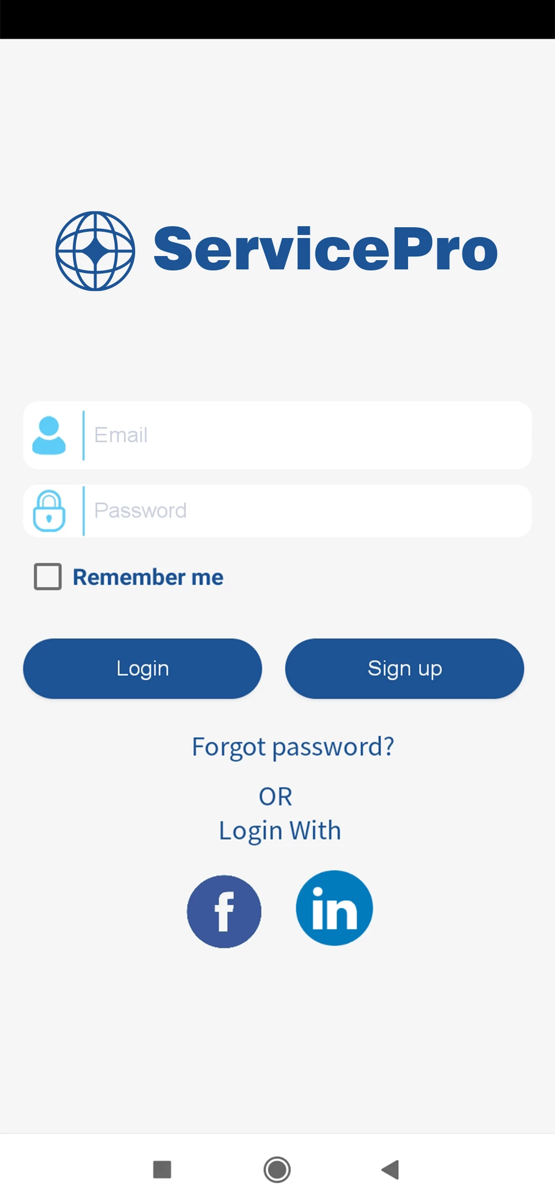 Ticket booking user — Login