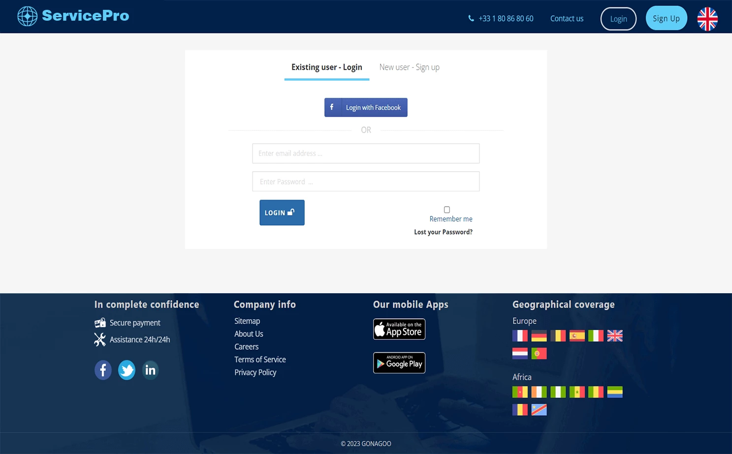 Ticket booking admin — Login