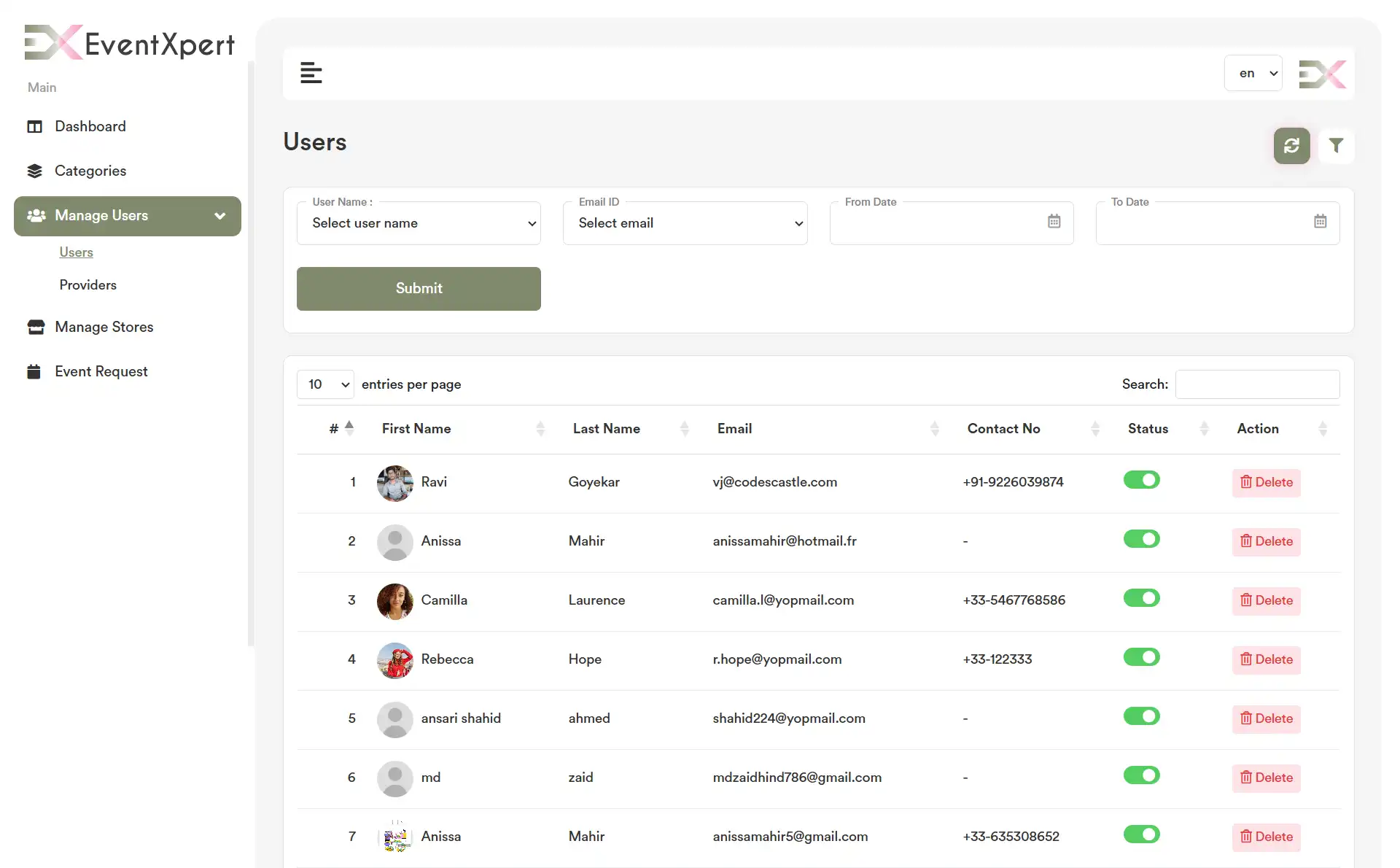 Admin Panel — Users