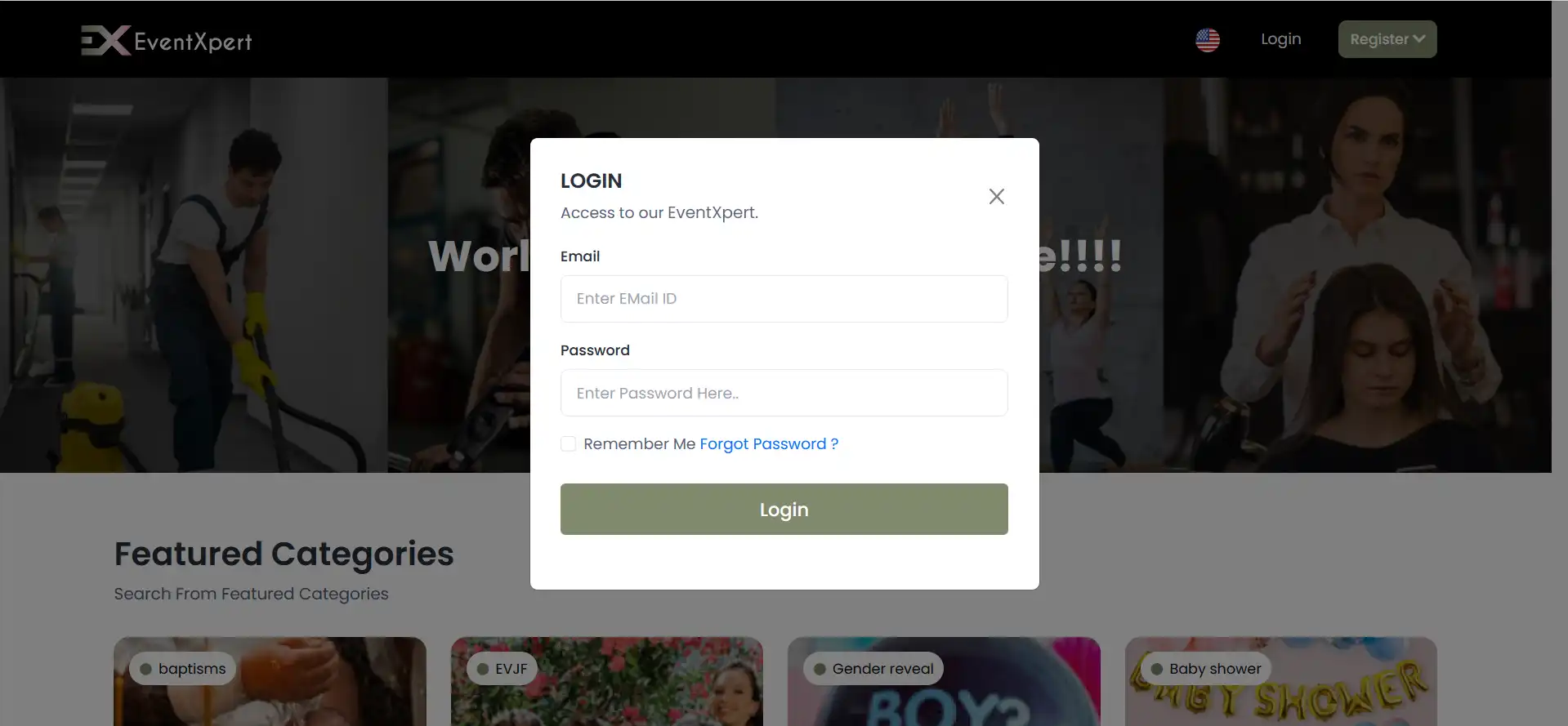Service providers — Login