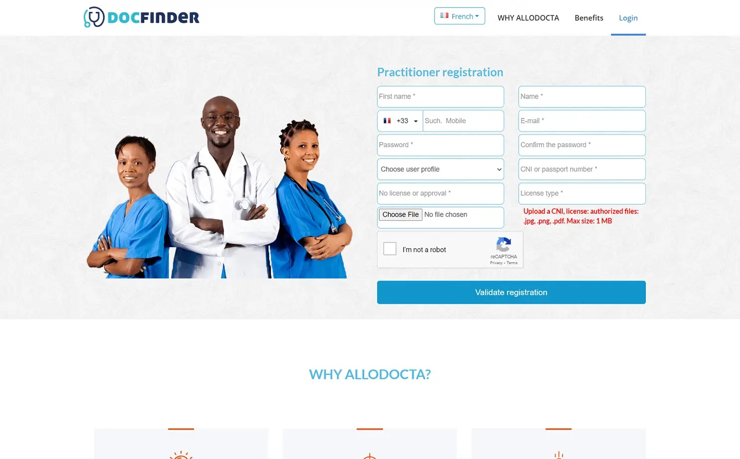 Docfinder admin — Registration