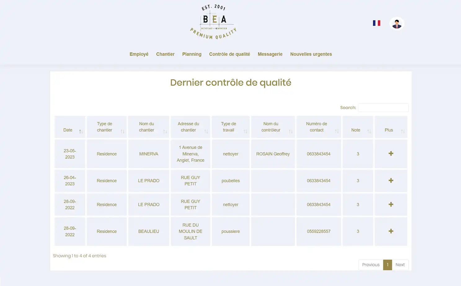 Home Cleaning Services web — Latest Quality Control