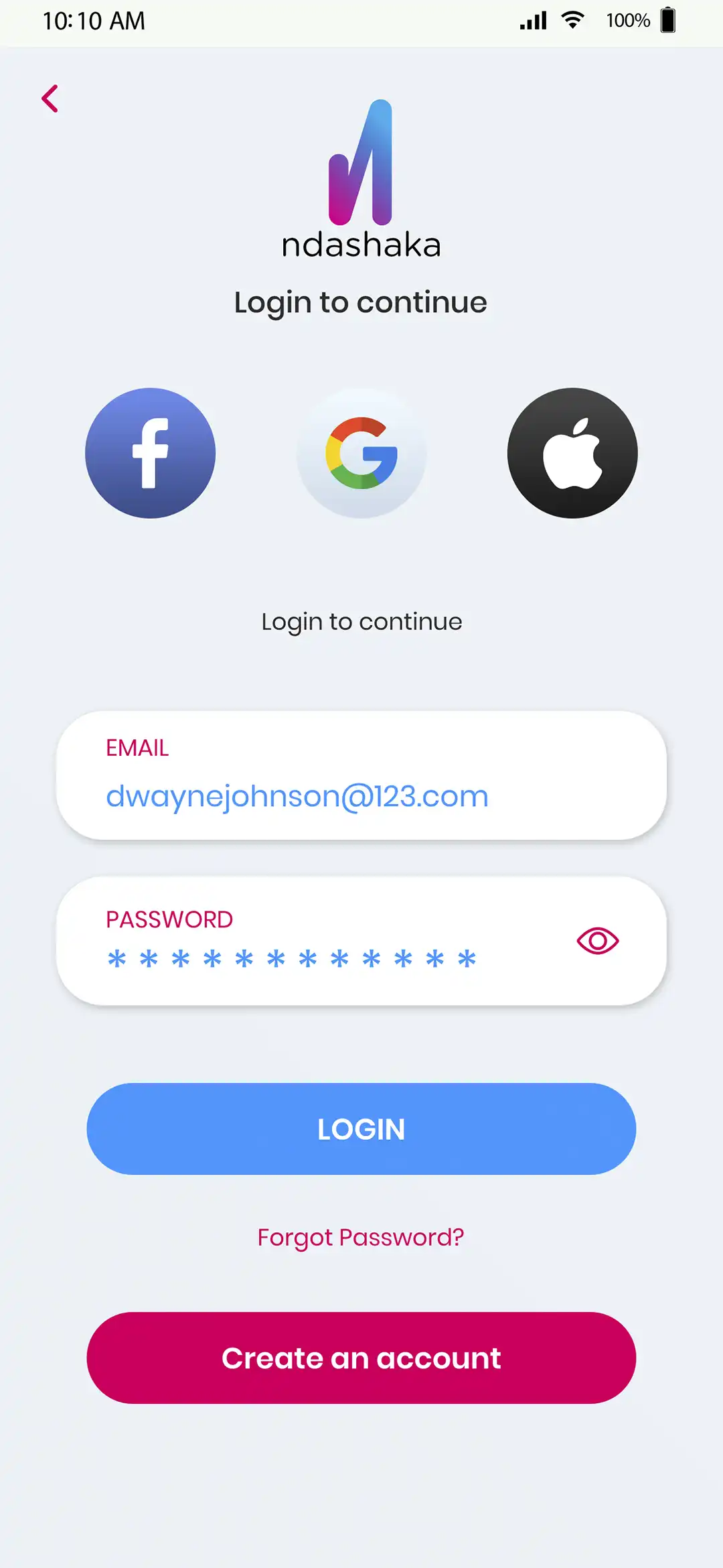 Market Place — service provider — Login