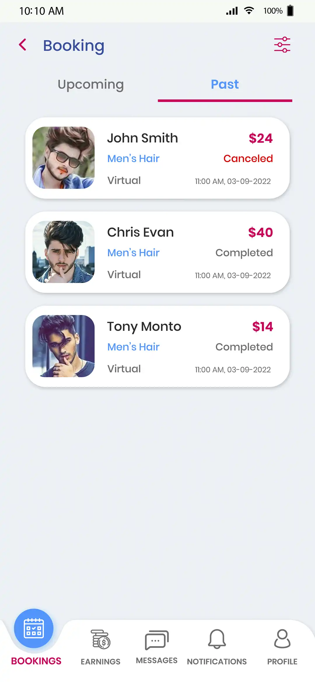 Market Place — service provider — Bookings