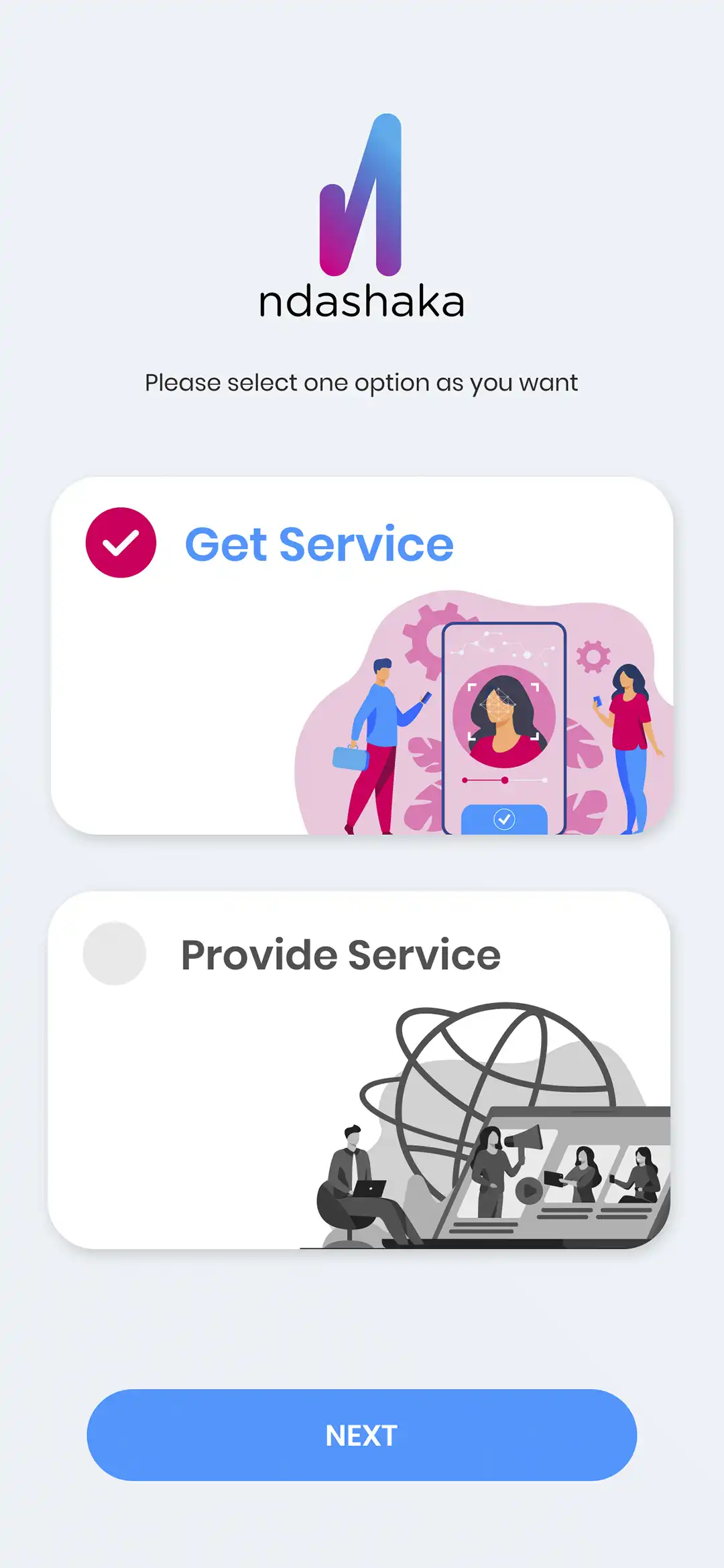 Market Place — user — Select Service