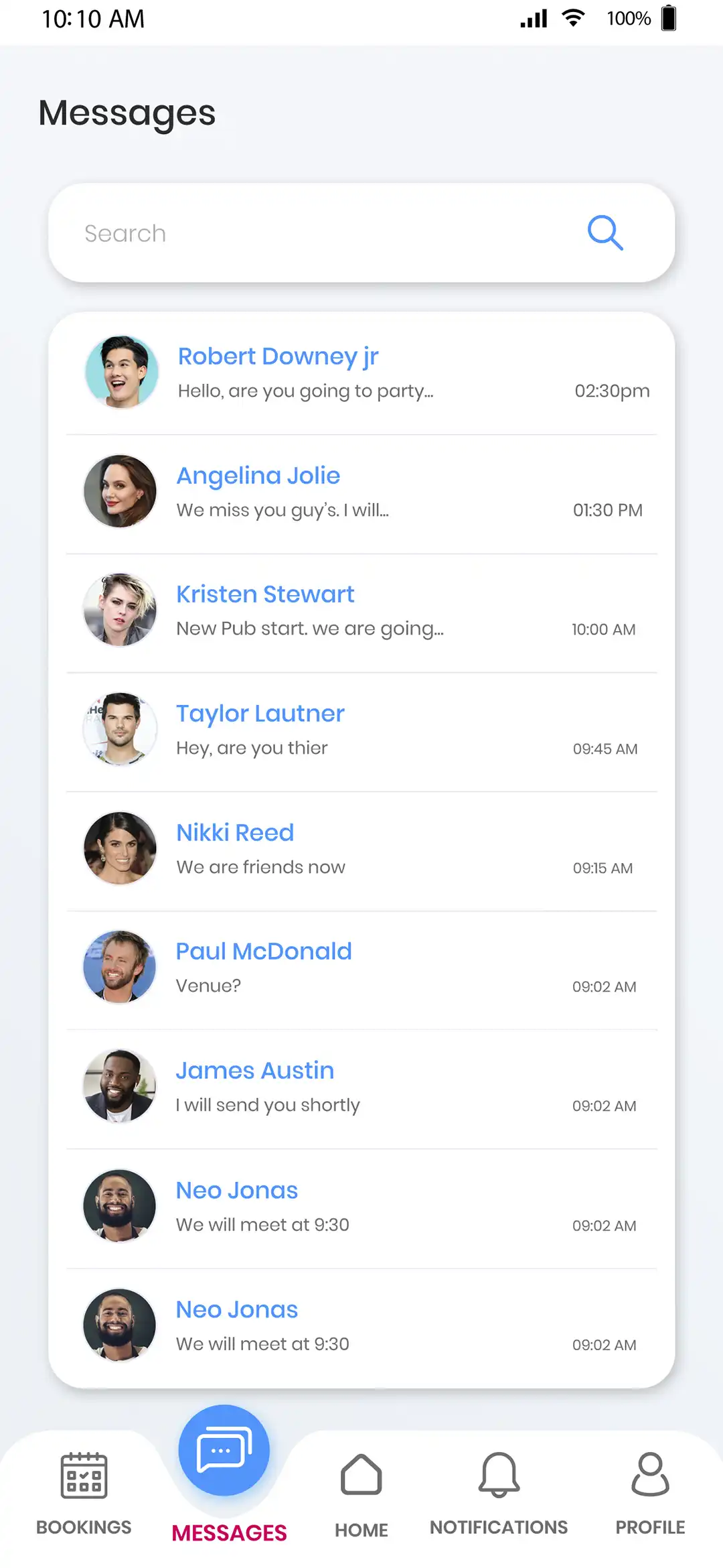 Market Place — user — Messages