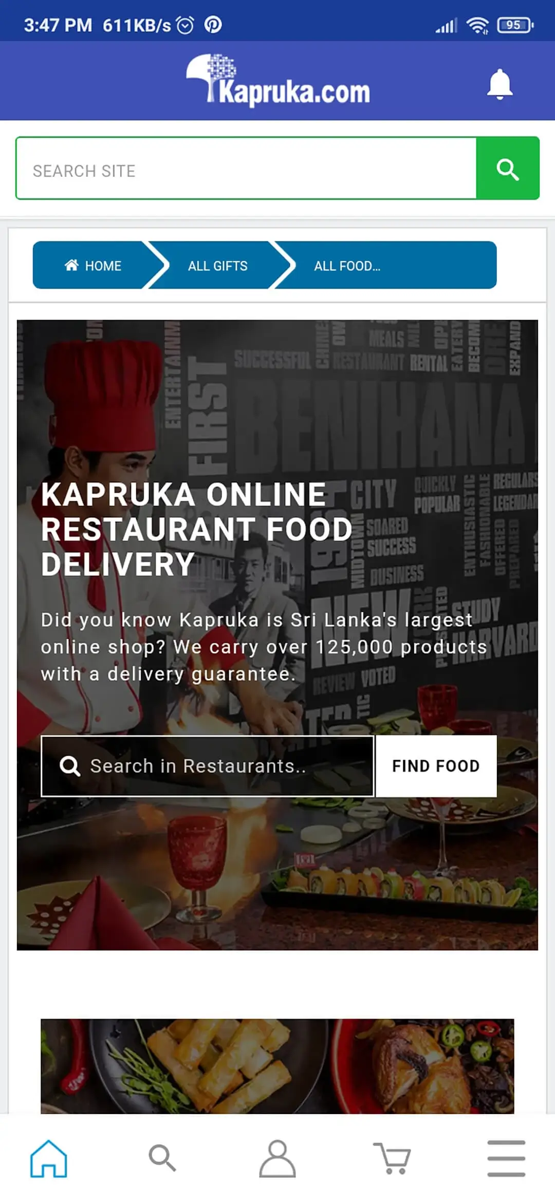 Online Shop app — Food Products