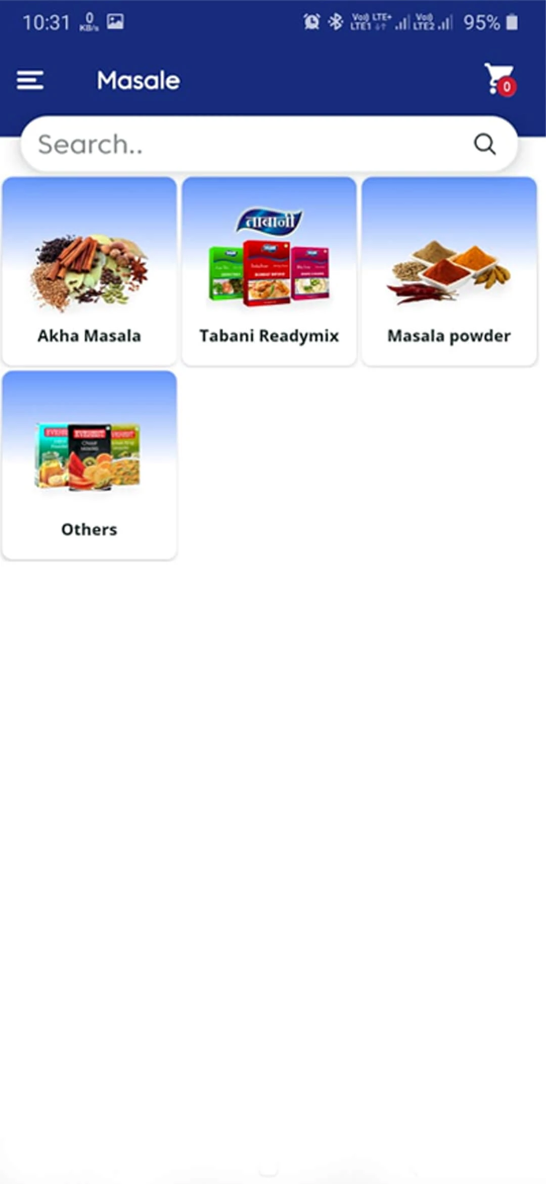 Grocery user app — Category