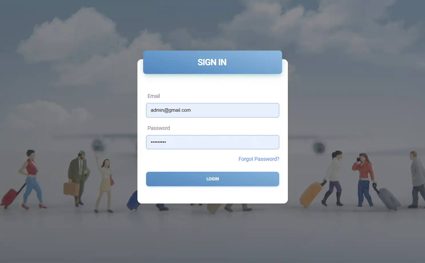 Online Travel Agency — admin — Login