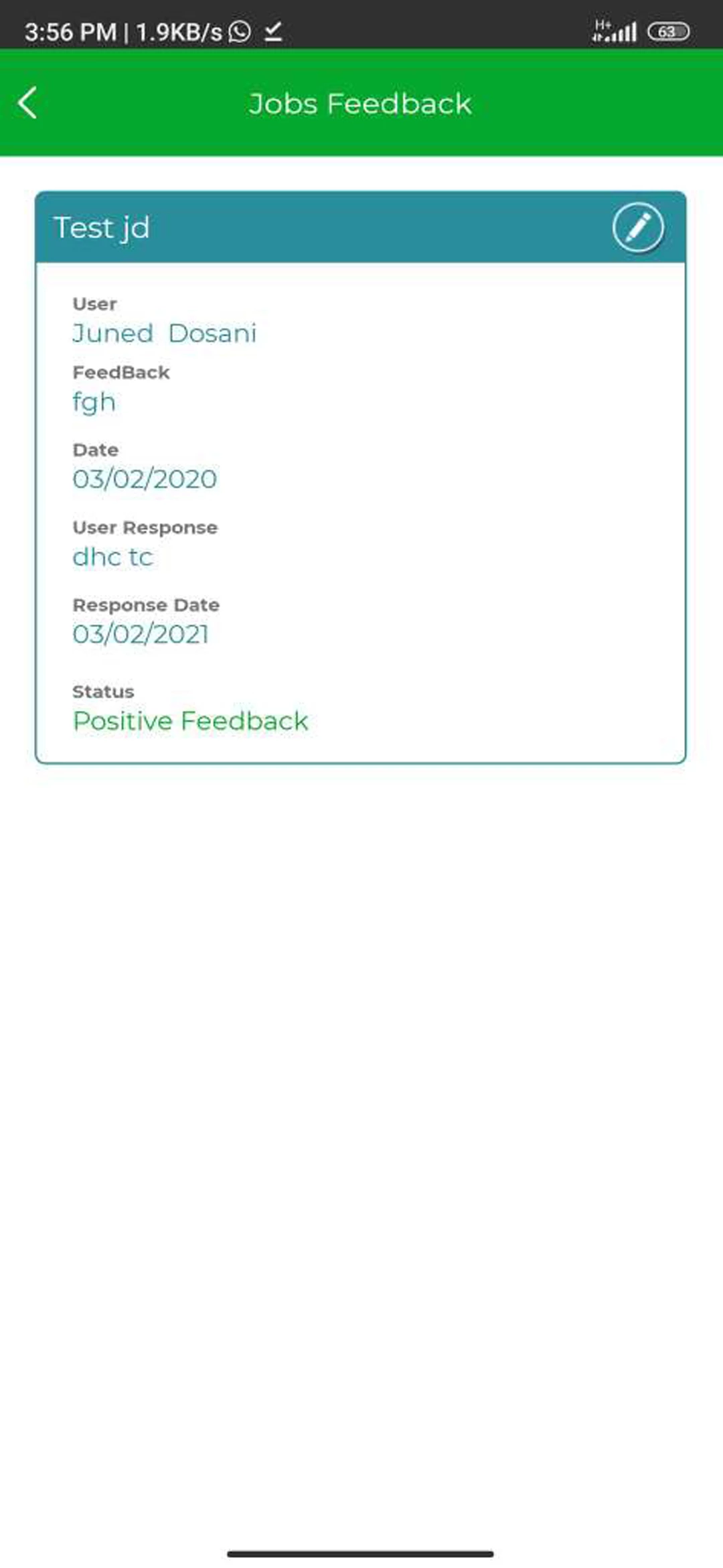 Primary care user — Jobs Feedback