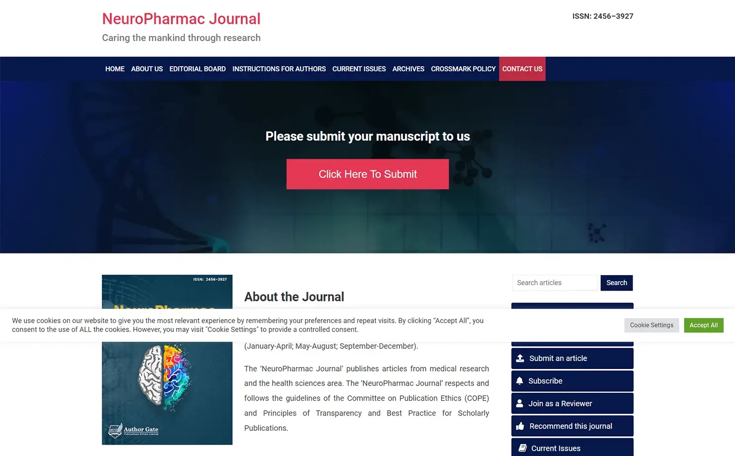 Researcher Personal Presentation website — Homepage