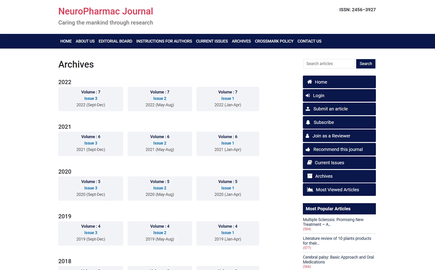 Researcher Personal Presentation website — Archives