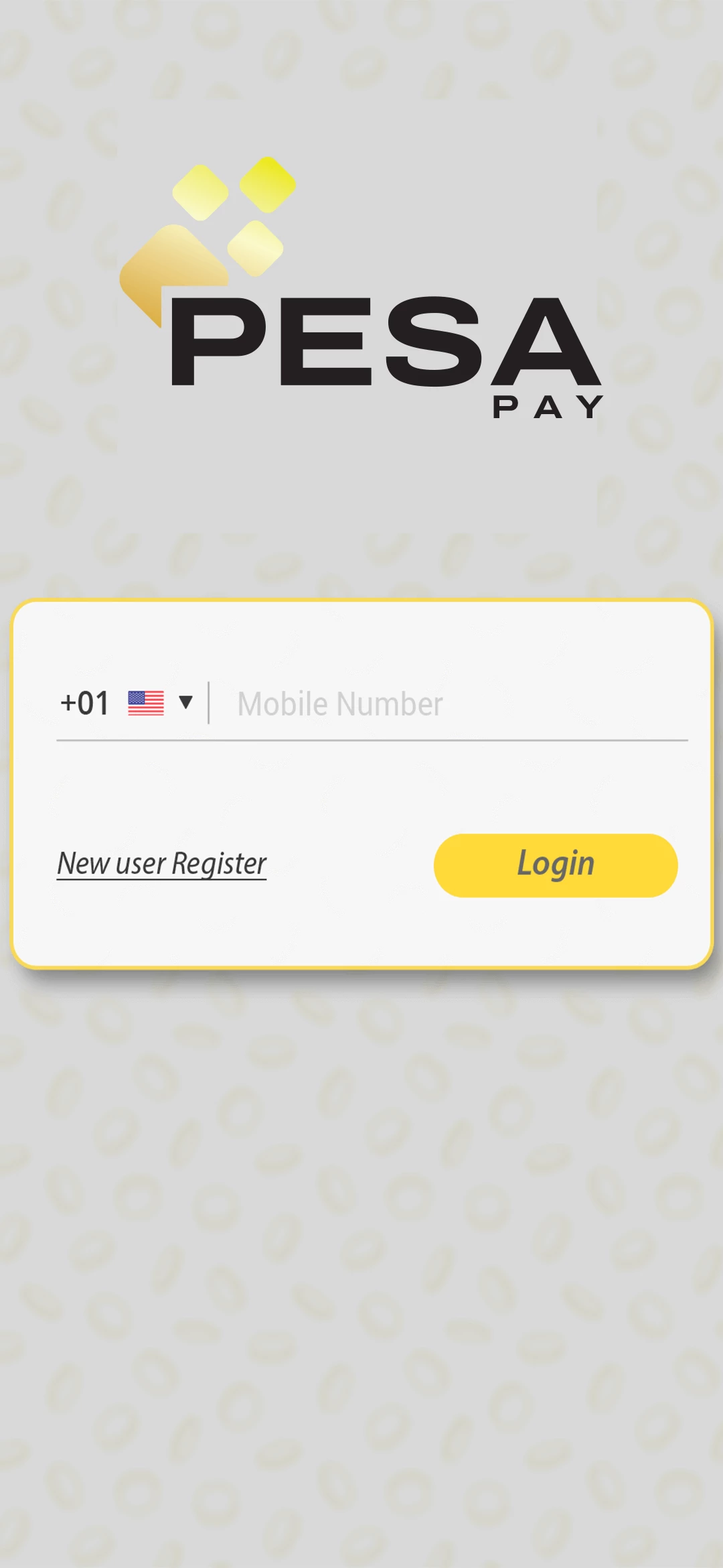 Online Payment Application — user app — Login