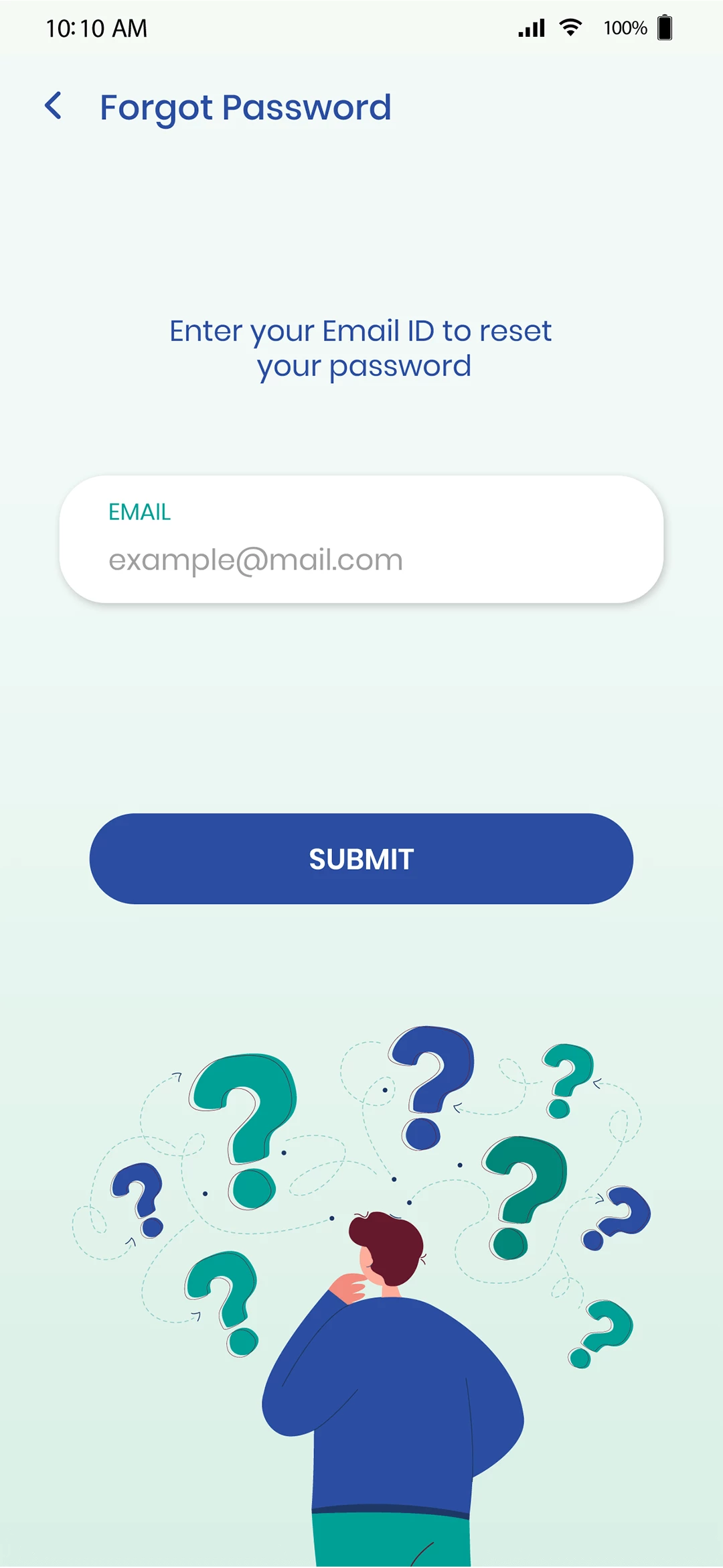 Service provider user — Forgot Password