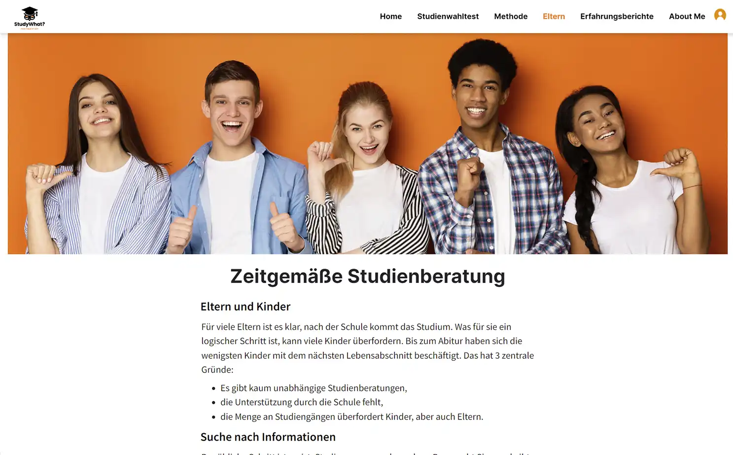 Study Matching Platform app — Study Advice