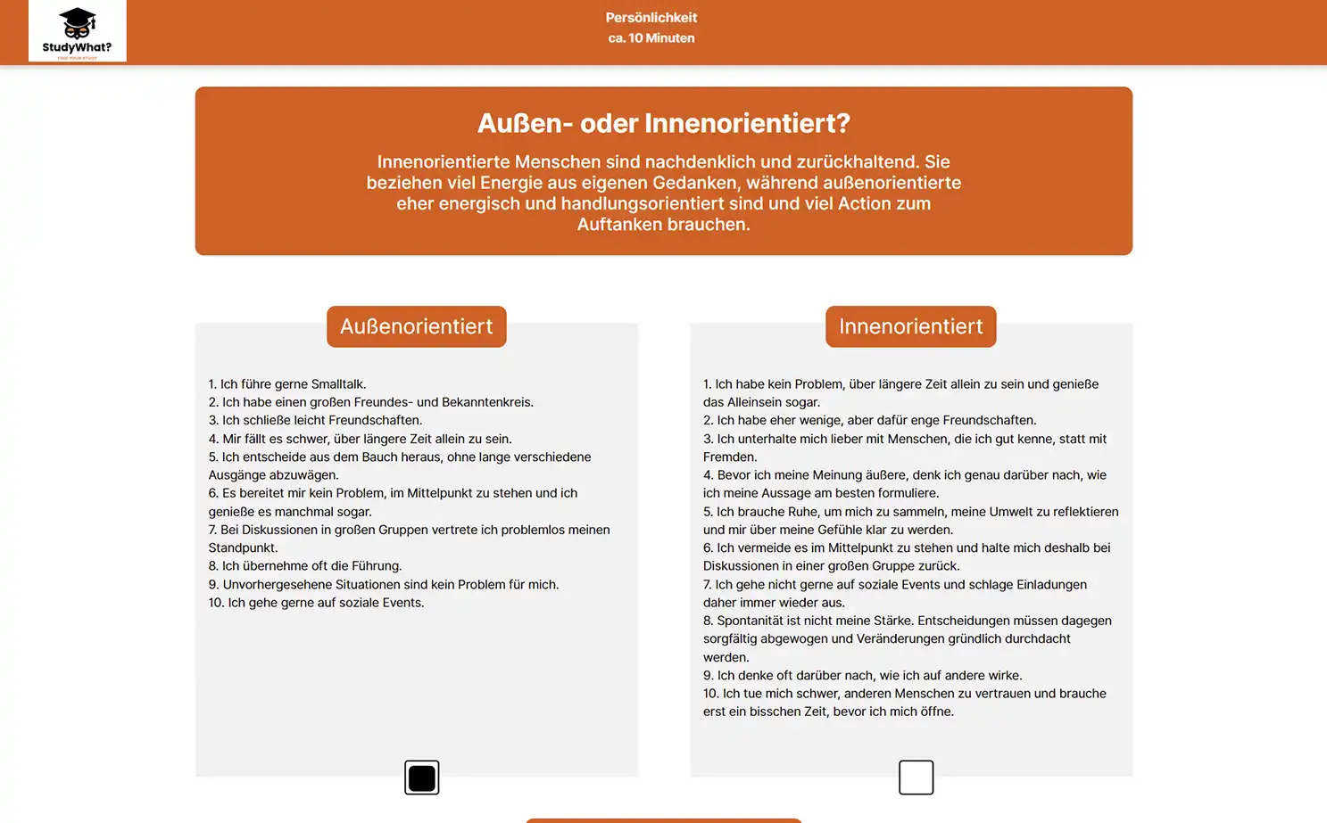 Study Matching Platform app — Personal Test Page 2