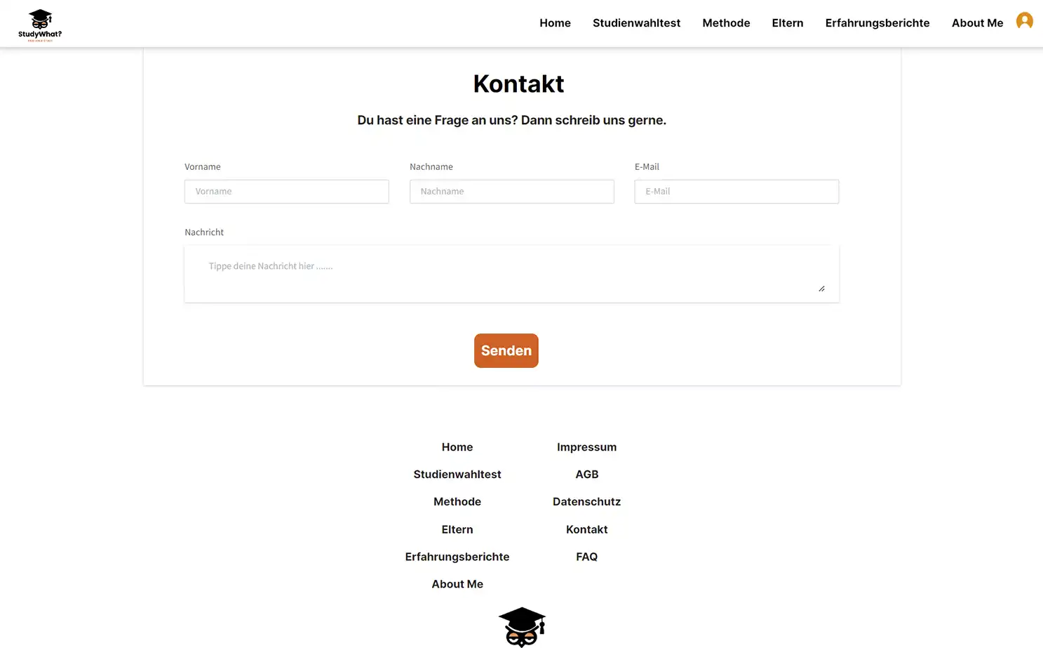Study Matching Platform app — Contact Us